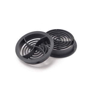 Black Circular Soffit Vents - Push-In 70mm